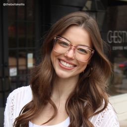 Papillon Acétate Rose Lunettes6