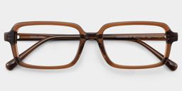Danielle Marron Rectangulaire lunettes2