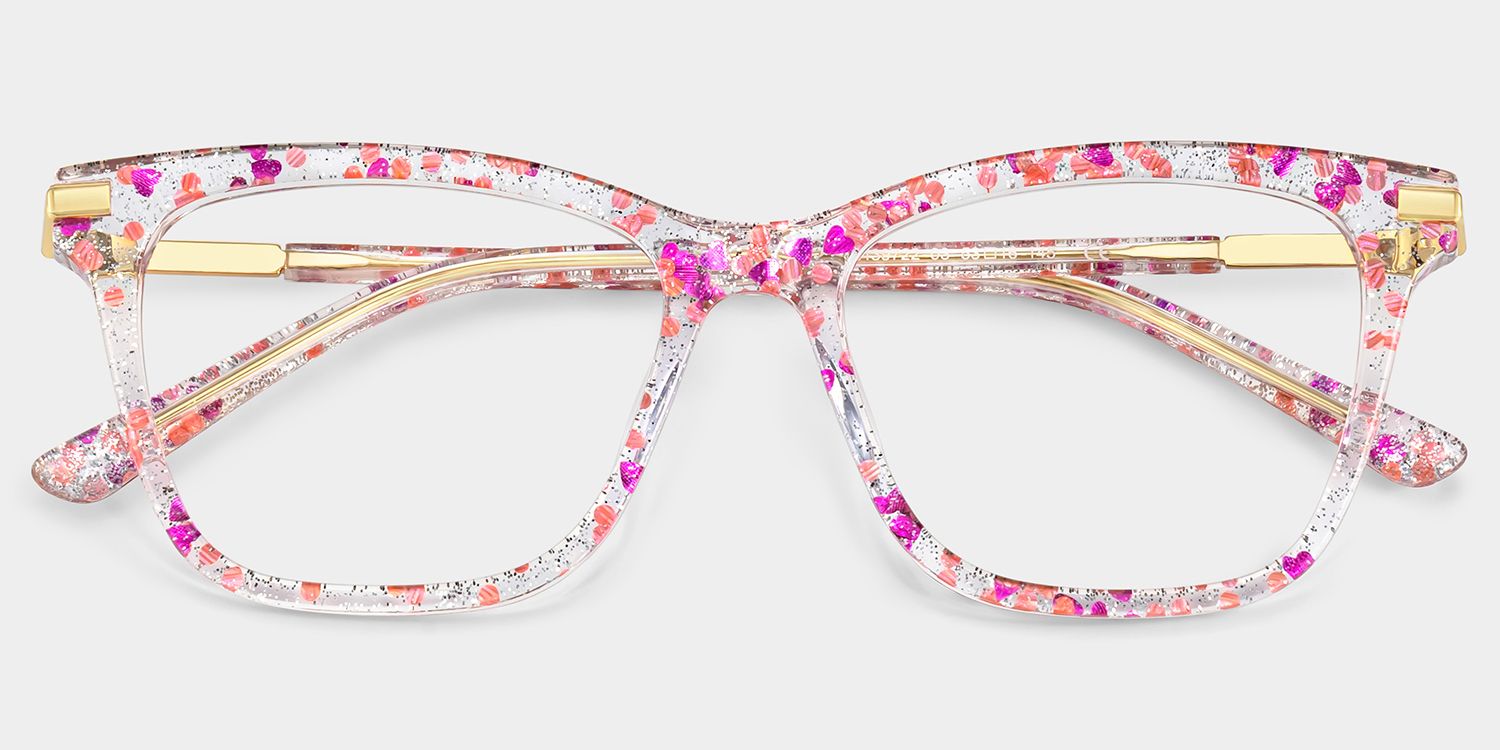 Eliot Rectangle Rose Lunettes2