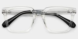 Lunettes rectangulaires transparentes Nick1