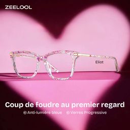 Eliot Rectangle Rose Lunettes0