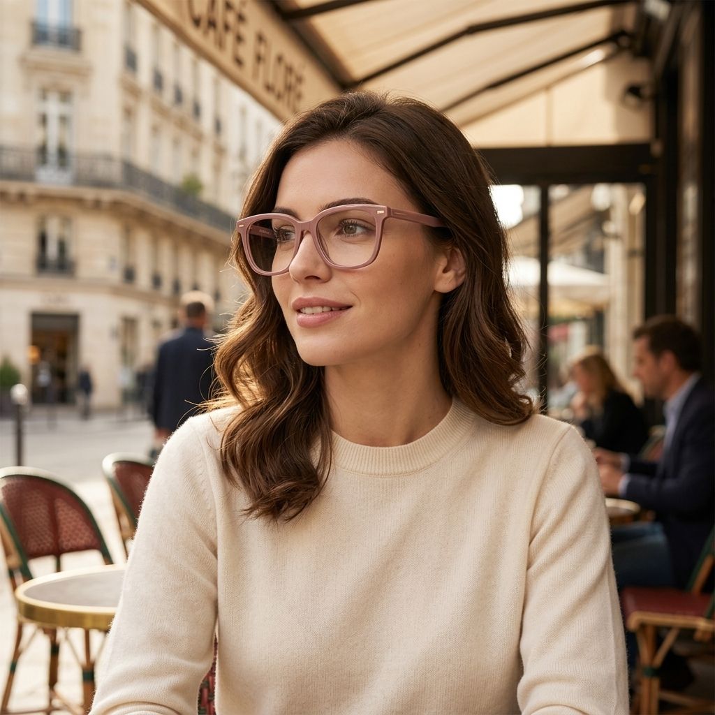 Lana Lunettes à Monture Carrée en Acétate Marron pour Femme | ZEELOOL6