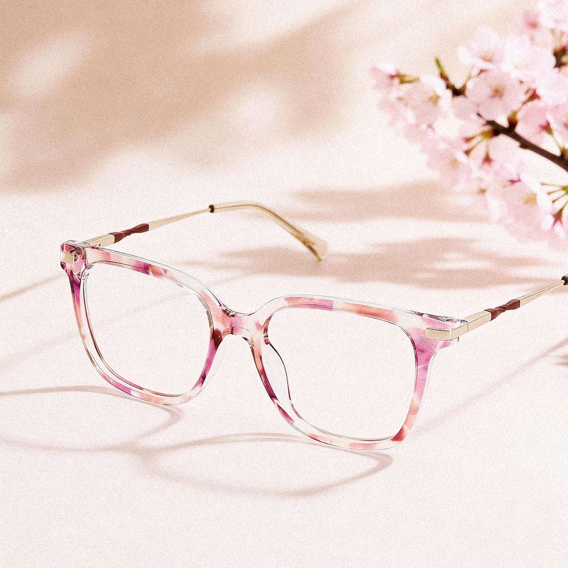 Carré Rose TR90 Lunettes