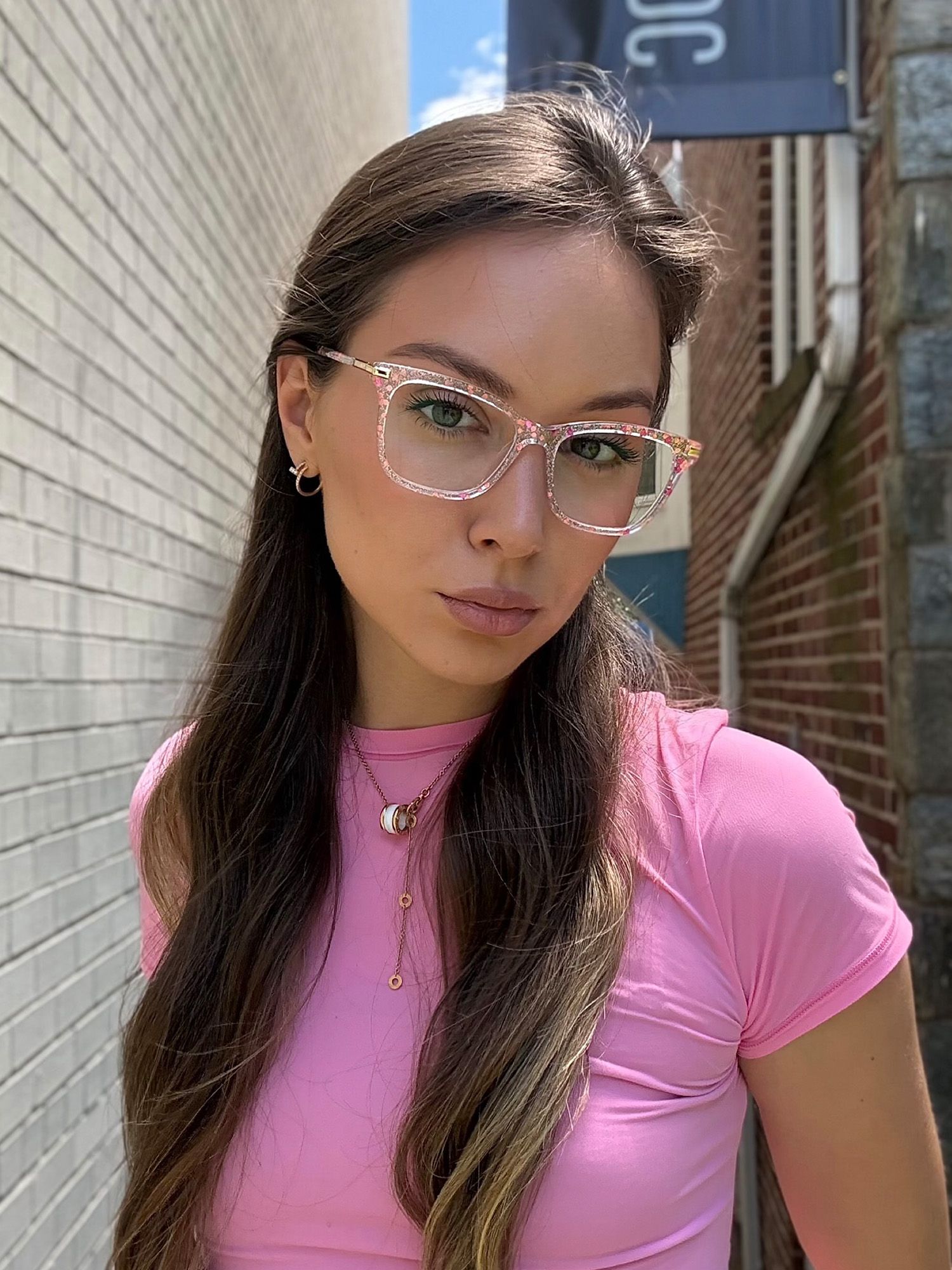 Eliot Rectangle Rose Lunettes6