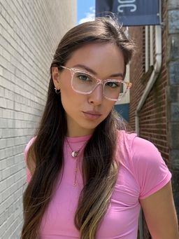 Eliot Rectangle Rose Lunettes7