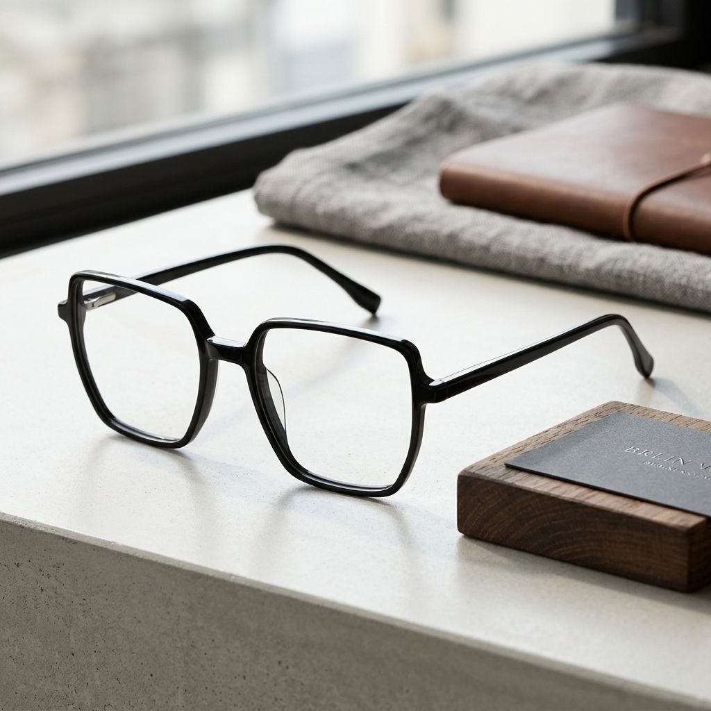 Phillis Noir Carré Lunettes0