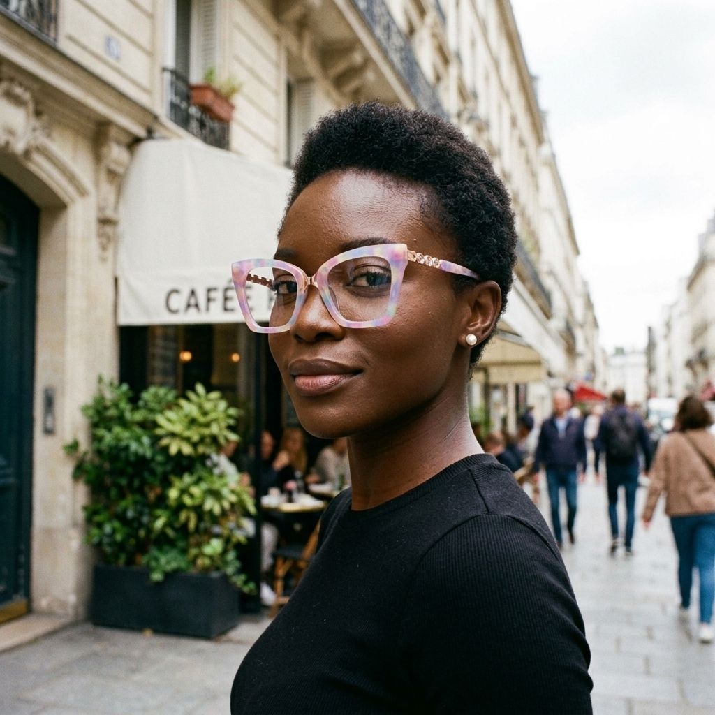 Darlyn Lunettes œil de chat roses mélangées5