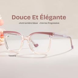 Carrées Violettes TR90 Lunettes0