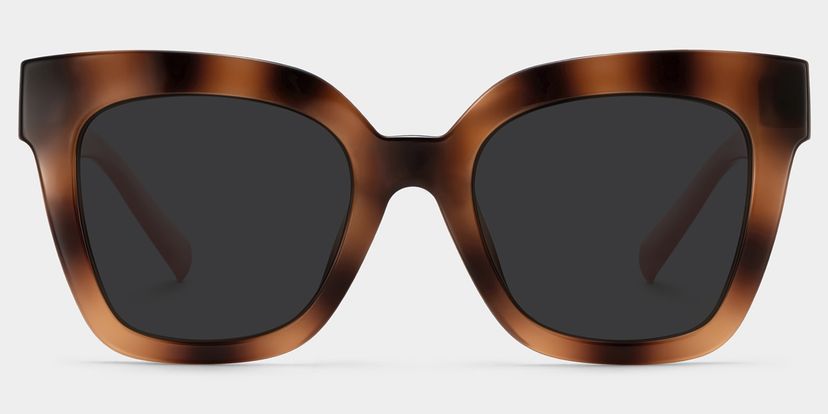 Malcolm Ambre brûlé Carré lunettes de soleil