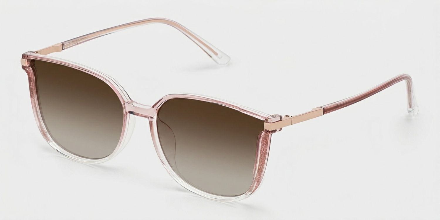 Rodz Tr90 Square Rose Cristal Lunettes de soleil à Monture | ZEELOOL FR2
