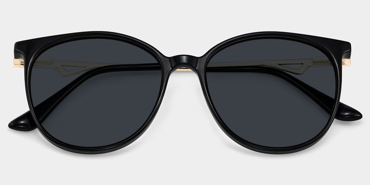 Chanty noir Ronde lunettes de soleil