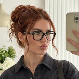 Talia Carré Noir Lunettes6