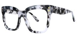 Carré Gris Tortue Acétate Lunettes1
