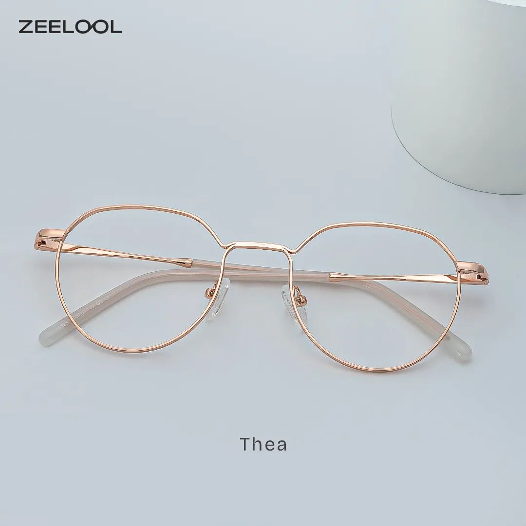 Lunettes géométriques dorées Thea1