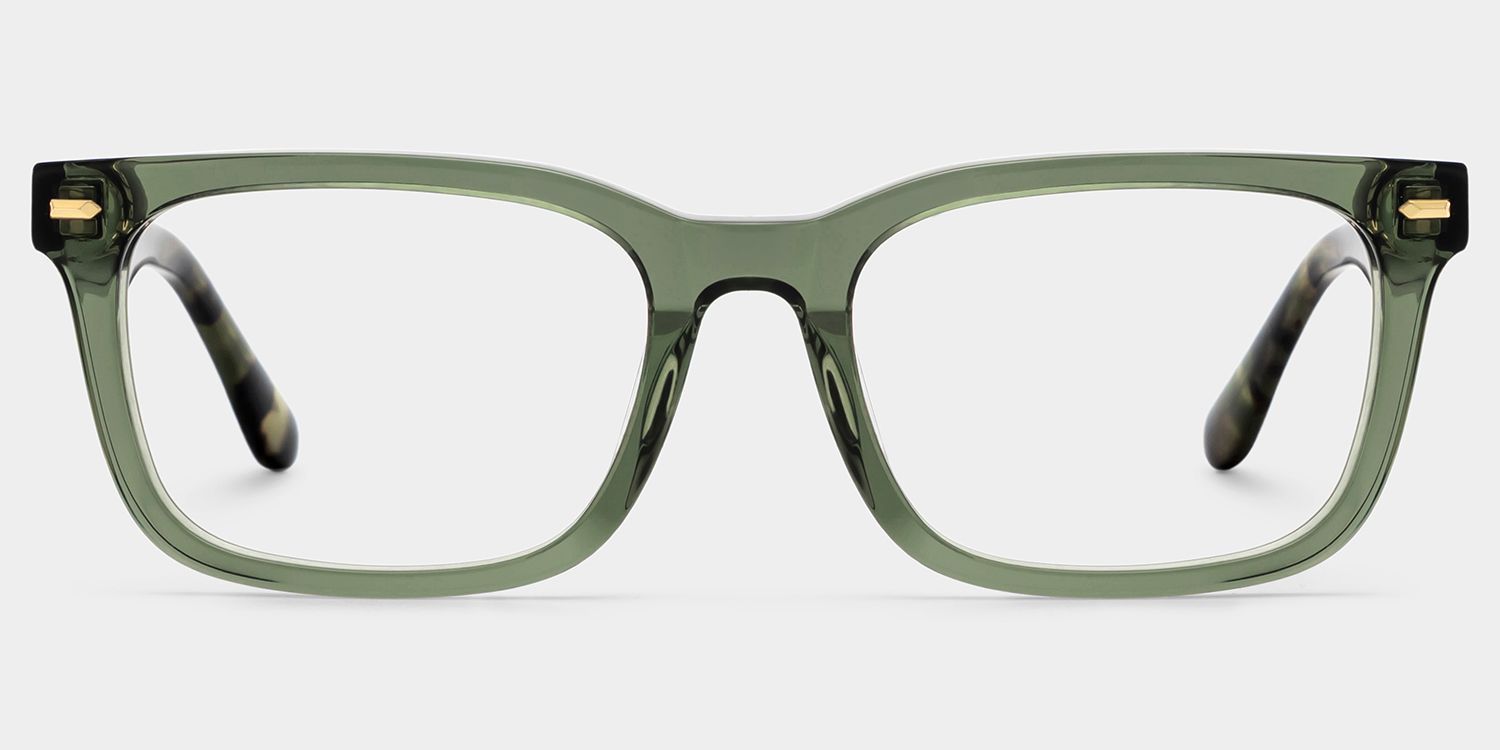 Patrick Lunettes rectangulaires vertes0