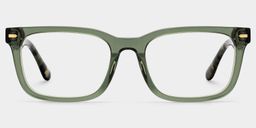 Lunettes rectangulaires vertes0