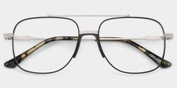 Noir Aviateur Lunettes1