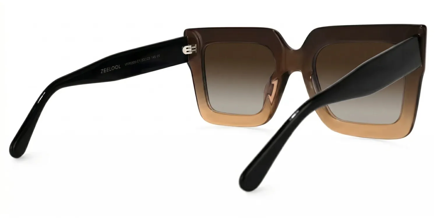 Brandon Marron Carré Lunettes2