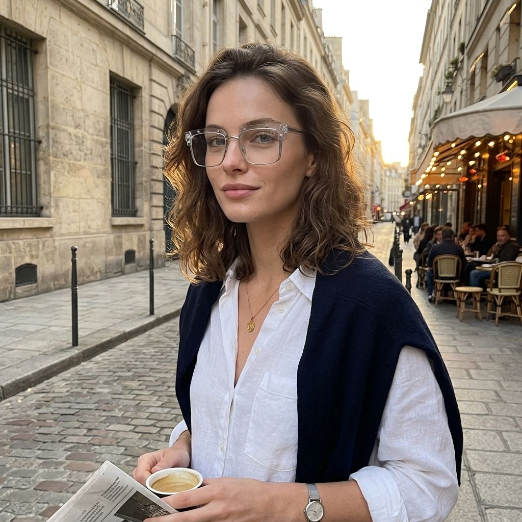 Kiana  Carrées Clair Lunettes5
