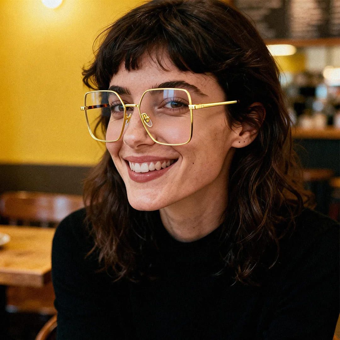 Abigail Doré Carré Lunettes6