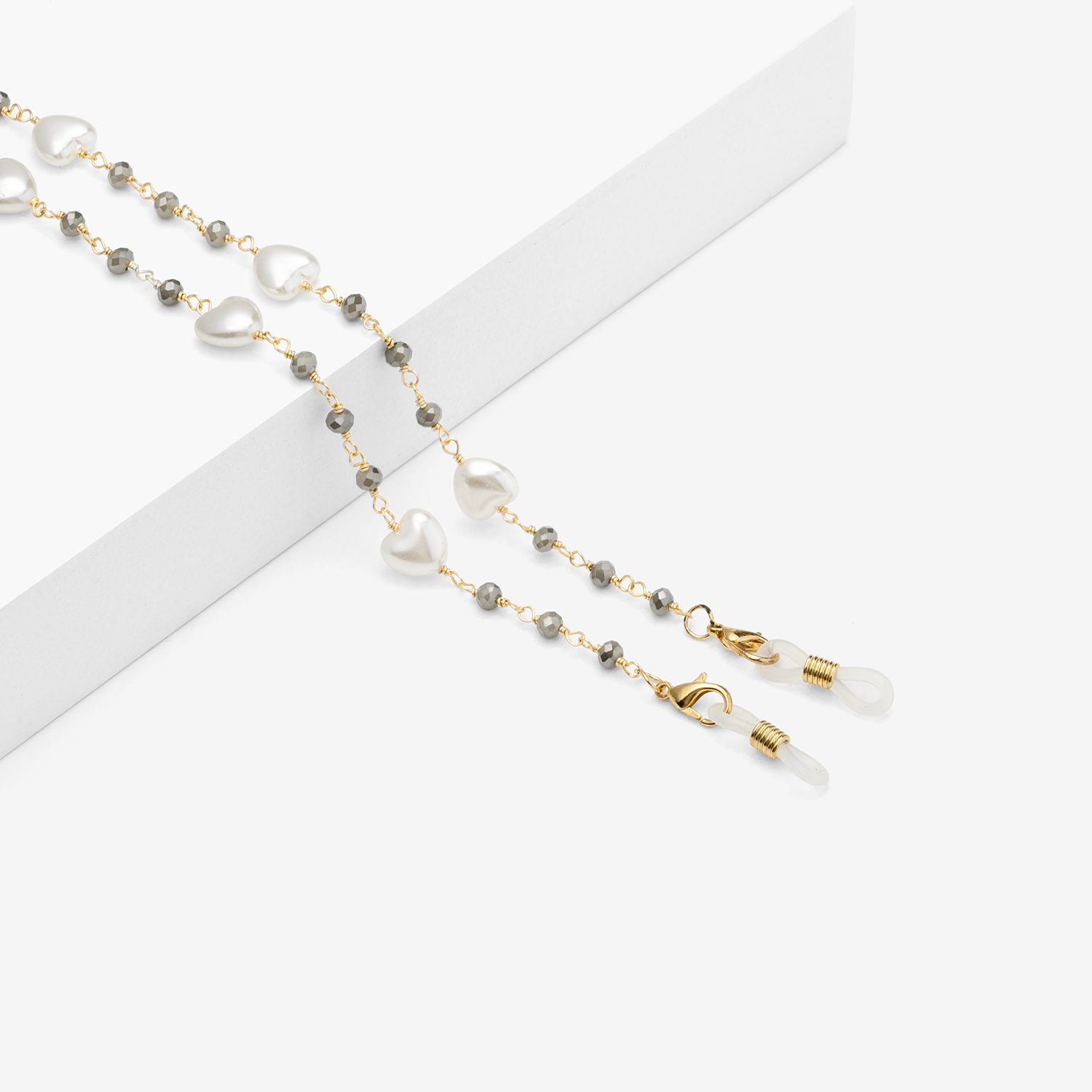 Chaînes Blanches En Forme De Cœur Style Inspiré Par La Nature0