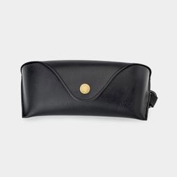 Étui À Lunettes En Cuir Noir De Haute Qualité0