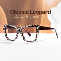 Tessia Léopard Marron Carré lunettes1
