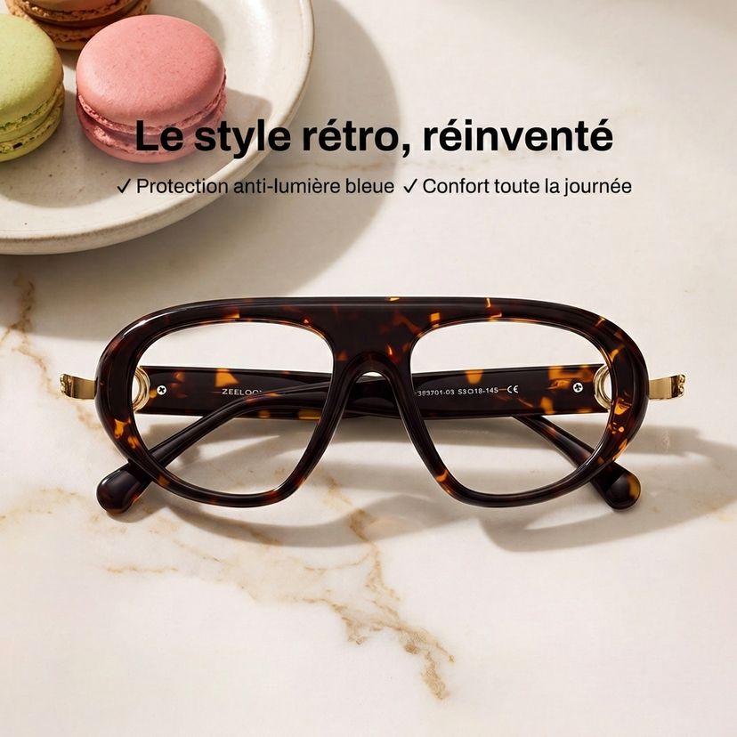 Lunettes aviateur Aveline écaille de tortue