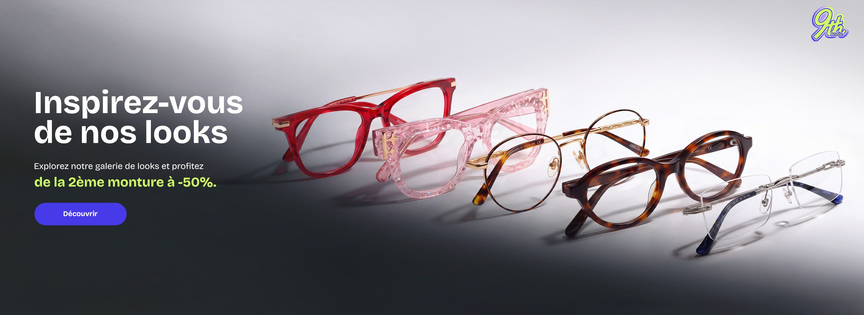 Zeelool optical eyeglasses online store TopBanner1