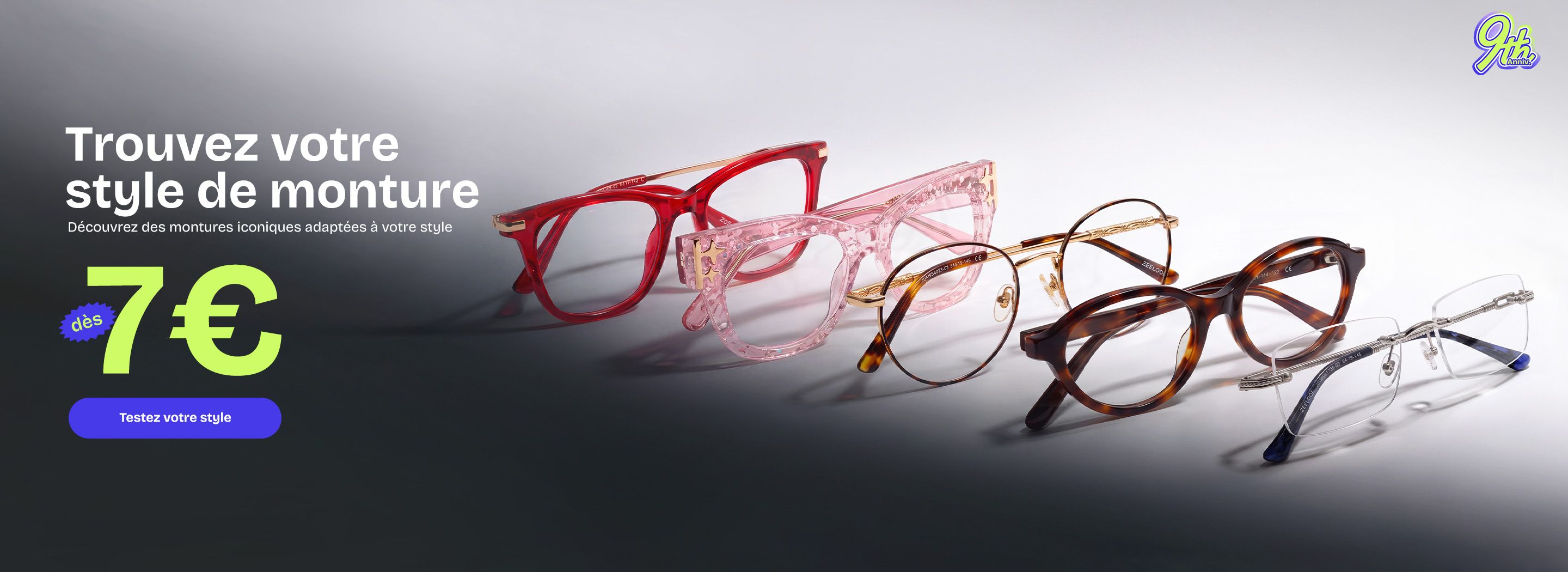 Zeelool optical eyeglasses online store TopBanner1