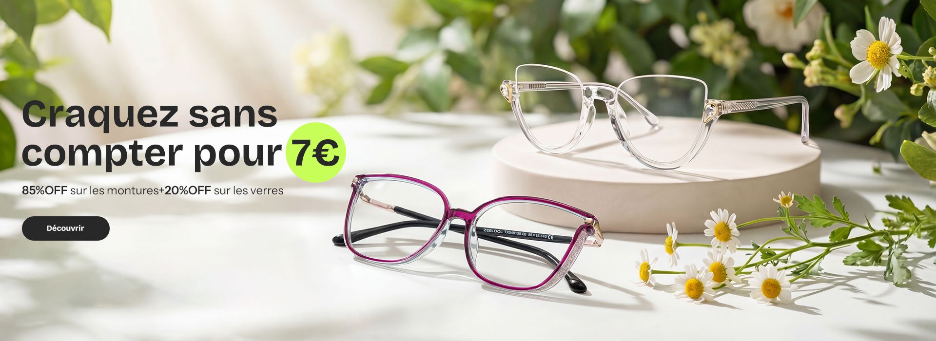Zeelool optical eyeglasses online store TopBanner1