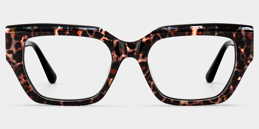 Sequoia Imprimé léopard Rectangulaire lunettes
