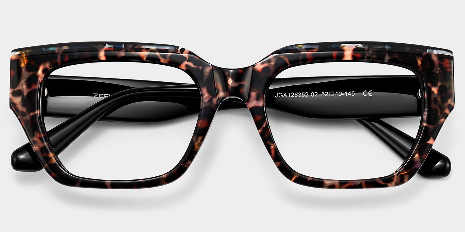 Lunettes Rectangulaires Sequoia à Imprimé Léopard | ZEELOOL1
