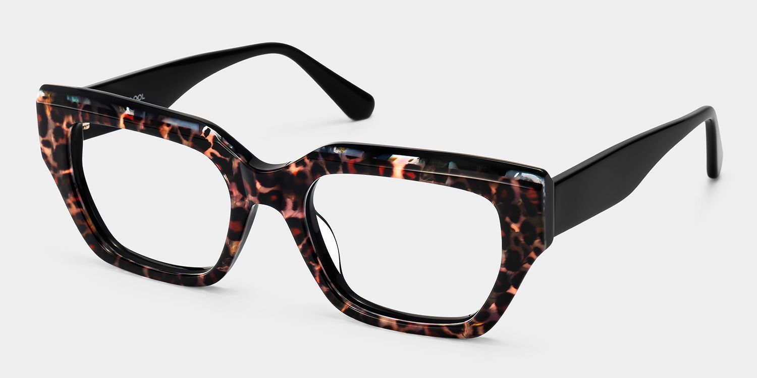 Lunettes Rectangulaires Sequoia à Imprimé Léopard | ZEELOOL2