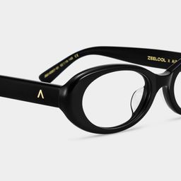 Les années 90 Noir Ovale lunettes5
