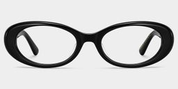 Les années 90 Noir Ovale lunettes1