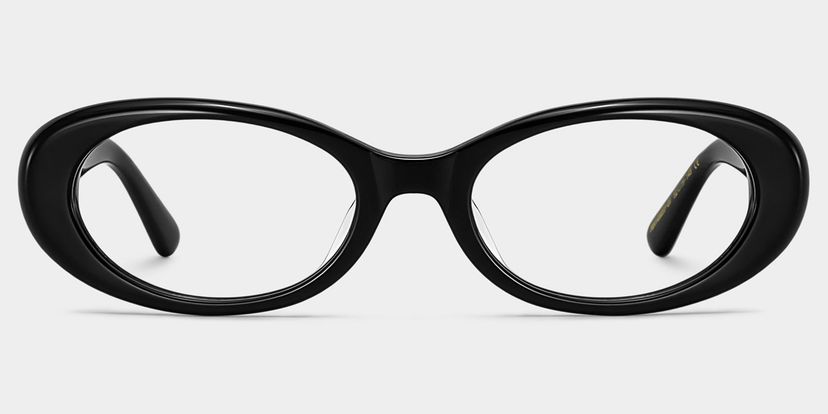 Les années 90 Noir Ovale lunettes