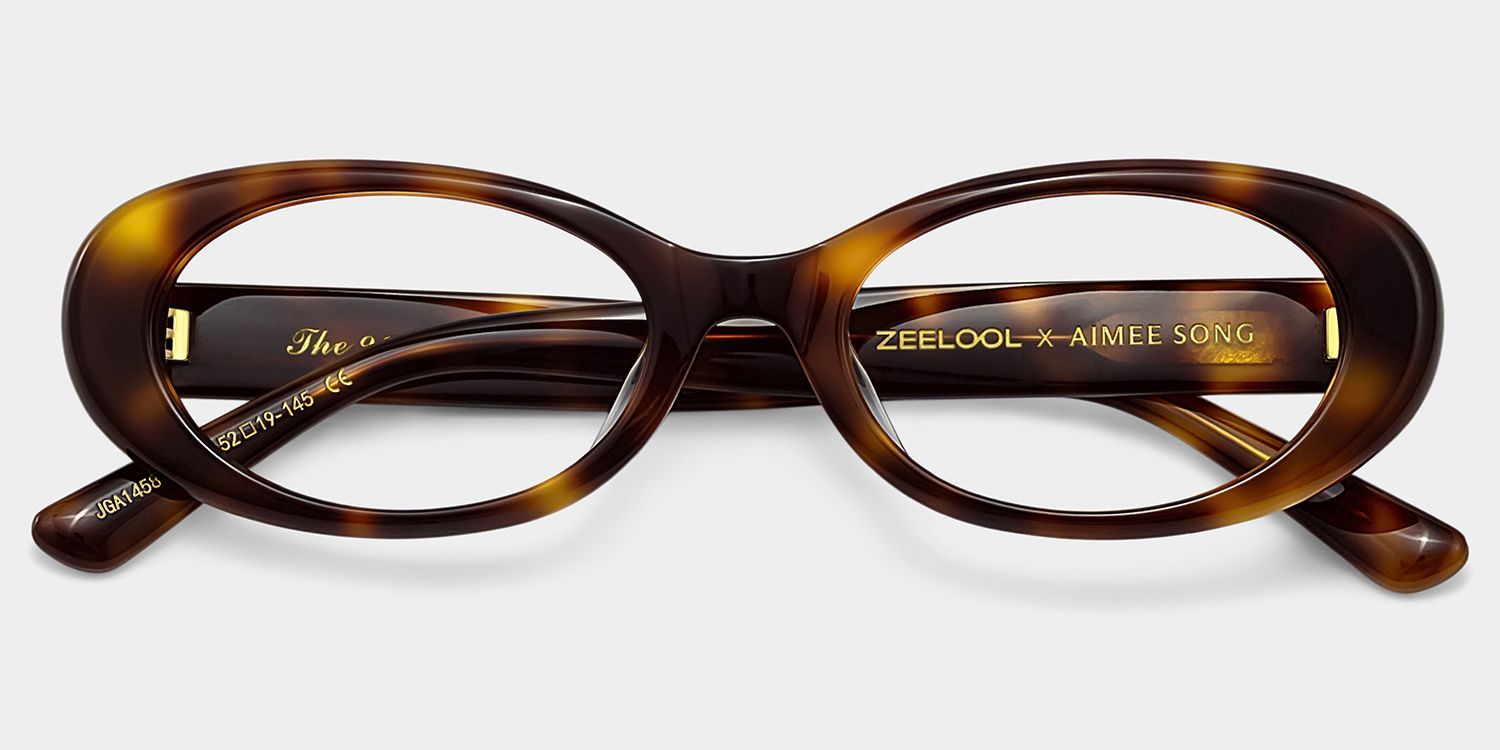 ZEELOOL x Aimee Song Lunettes ovales écaille The 90s2