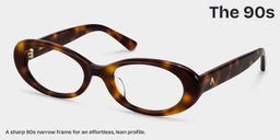 Les années 90 Écaille Ovale lunettes3