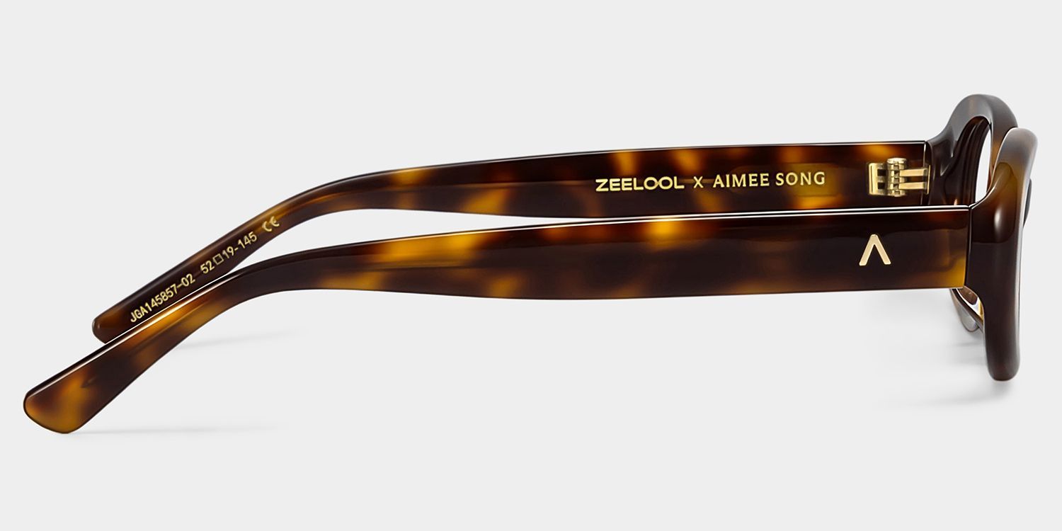 ZEELOOL x Aimee Song Lunettes ovales écaille The 90s4