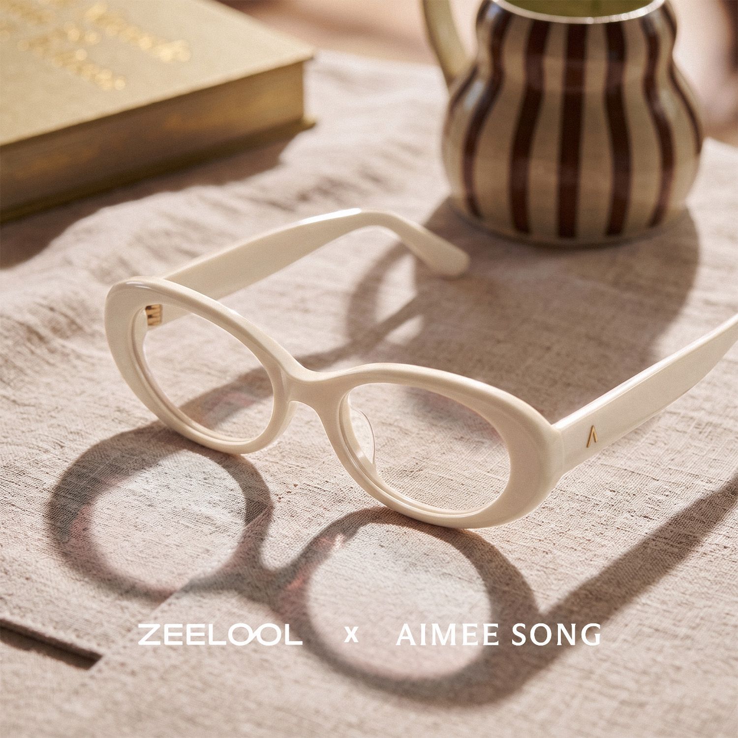 ZEELOOL x Aimee Song Lunettes Ovale Blanches Les Années 900