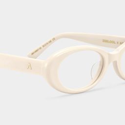 Les années 90 Blanc Ovale lunettes5