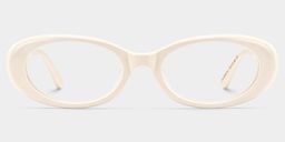 Les années 90 Blanc Ovale lunettes1