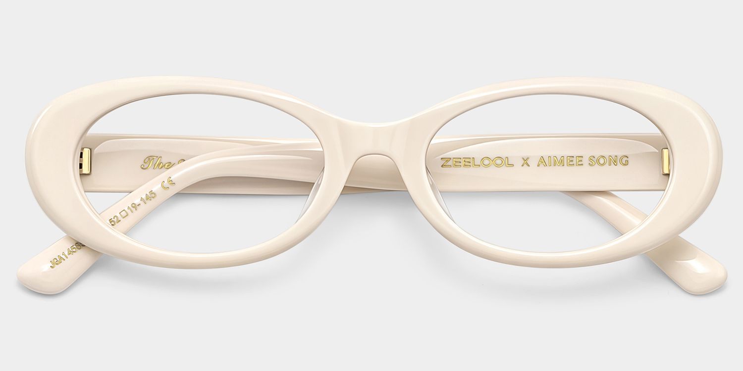 ZEELOOL x Aimee Song Lunettes Ovale Blanches Les Années 902