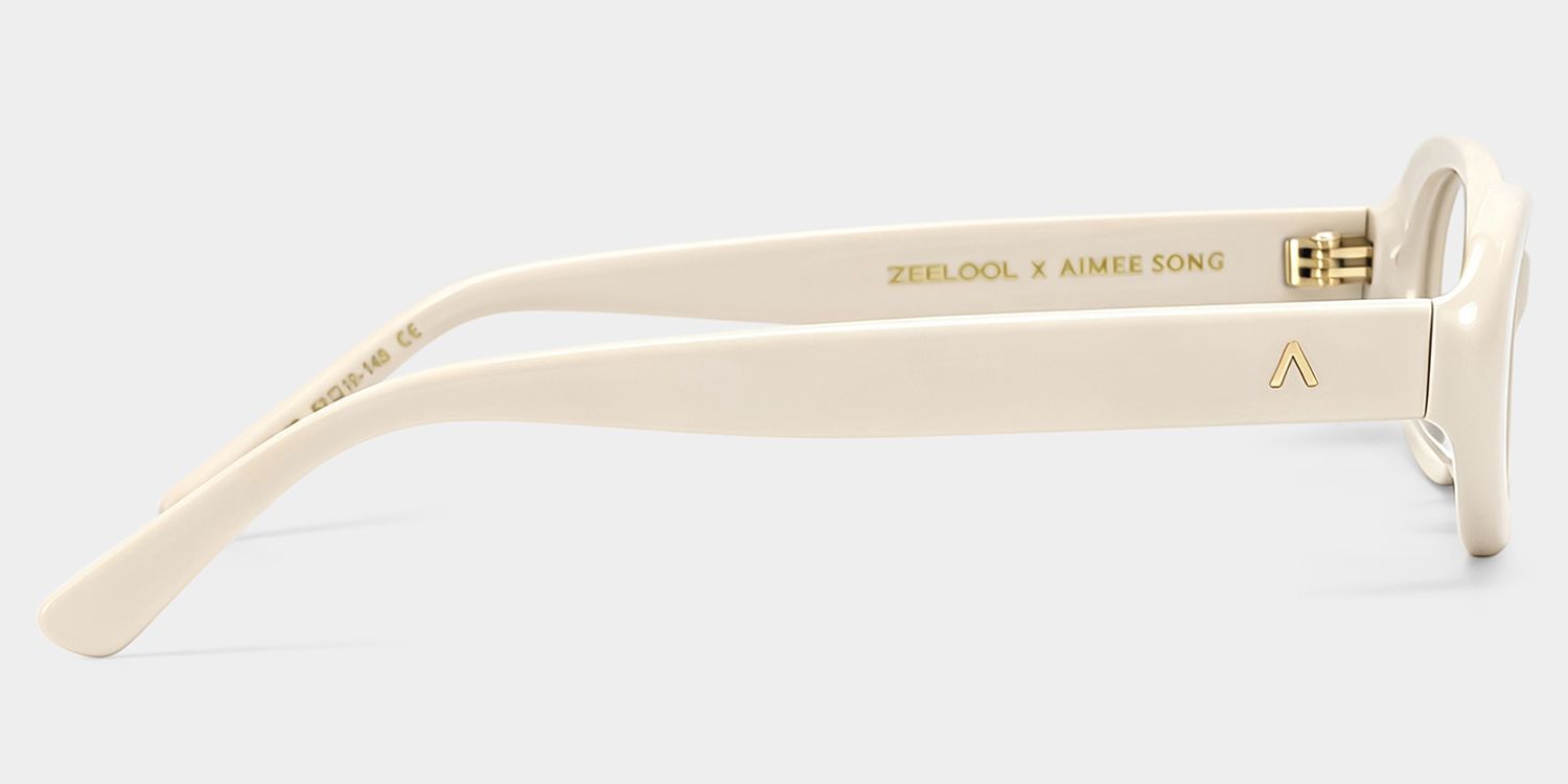 ZEELOOL x Aimee Song Lunettes Ovale Blanches Les Années 904