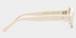 Les années 90 Blanc Ovale lunettes4