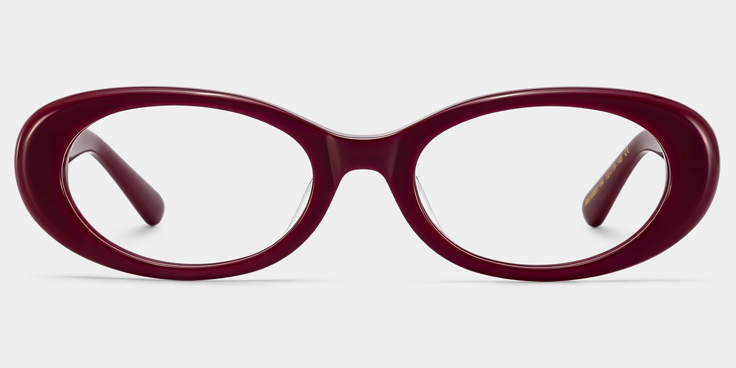 Lunettes ovales rouges Les années 90 ZEELOOL x Aimee Song1
