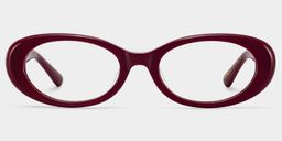 Les années 90 Rouge Ovale lunettes1