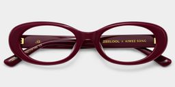 Les années 90 Rouge Ovale lunettes2