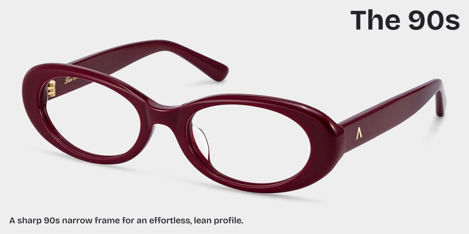 Lunettes ovales rouges Les années 90 ZEELOOL x Aimee Song3
